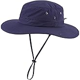Home Prefer UPF50+ Mens Sun Hat Wide Brim Fishing Hat Sun Protection Beach Gardening Bucket Hat for Men Women