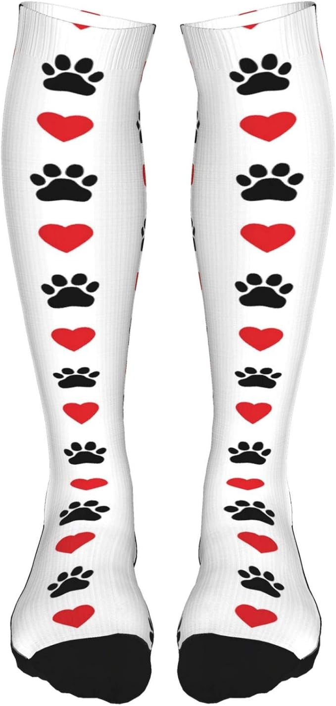 Dog paw cat paw heart love puppy foot print Socks For Women Men Funny