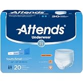 Attends Underwear Super Plus Absorbency Small 22"-34" - Case of 80 (4 Packs of 20) APP0710