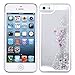Yoption Transparent Plastic 3D Glitter Quicksand and Star Liquid Case for Apple iPhone 5 5S SE