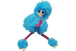 YOUBLEK Ostrich Marionette Toy,Ostrich Puppets Hand Marionette Puppet Hand Made Ostrich Marionette Puppets String Doll Parent-Child Interactive Toys (Blue)