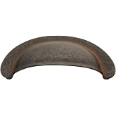 Hickory Hardware 1 Pack Solid Core Kitchen Cabinet Pulls, Luxury Cabinet Handles, Hardware for Doors &amp; Dresser Drawers, 2-3/4 Inch Hole Center, Rustic Iron, Manchester Collection