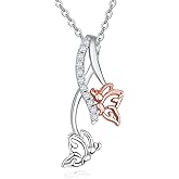 Palpitate Bee/Butterfly Necklace for Women 925 Sterling Silver Insect Jewelry Christmas Gifts for Daughter Grandma Mom