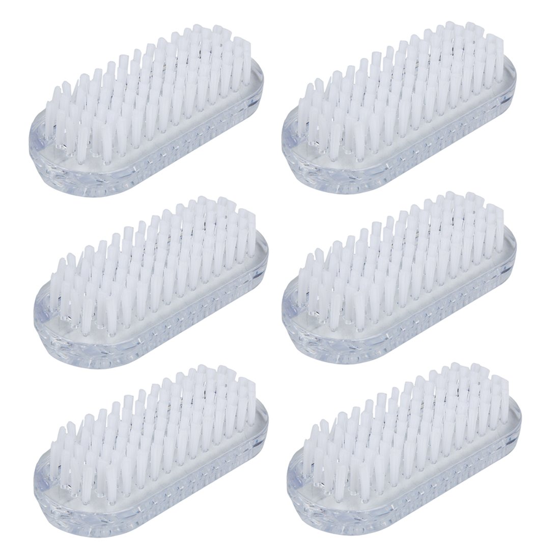 Andux Zone Hand & Nail Cleaning Brush Plastic MJS-01 (Transparent 6pcs)
