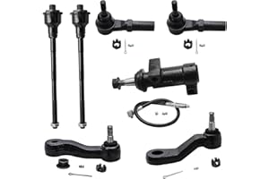 Detroit Axle - Front 7pc Suspension Kit for Chevrolet Silverado Sierra GMC Avalanche Suburban Yukon XL 1500 2500 3500 HD, 4 Tie Rods 1 Idler Arm 1 Pitman Arm 1 Idler Bracket Pivot Replacement