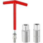 AUTOKAY Spark Plug Socket Wrench T-Handle 16mm 5/8 Inch and 21mm 13/16 Inch | Removal Tool Fits for motorcycles, lawn mowers and small motor vehicles, etc.