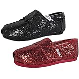 Toms Tiny Classics Black Glitter