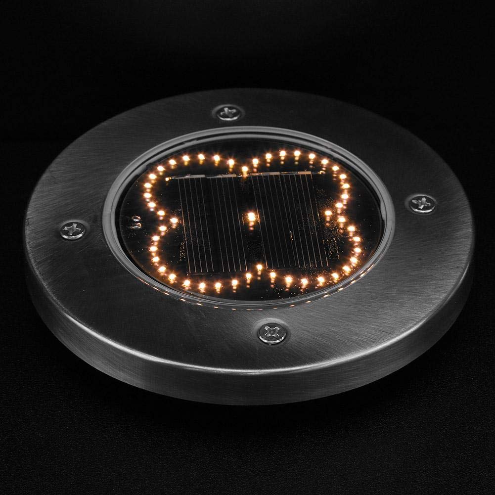 Matefielduk Lámparas de jardín a prueba de agua al aire libre a prueba de agua con luz solar de 50 LED (naranja) - - Amazon.com