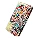 Bfun Packing Tribal Floral Elephant Slot Leather Wallet Cover Case for Samsung Galaxy S7 Edge