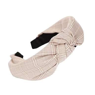 YWLINK Mode Knoten Haarband Kariert Retro Elegant Frauen Haar Kopfband SüßE MäDchen Haar Stirnband