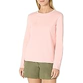 Amazon Essentials Women's 100% Cotton Regular-Fit Long-Sleeve Crewneck T-Shirt