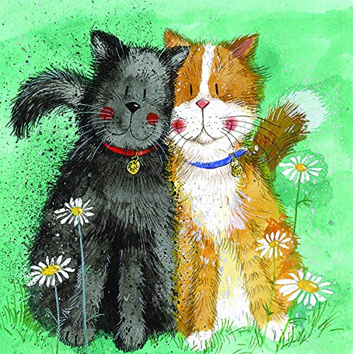 ALEX CLARK Toffee and Treacle Cats Blank Greeting Card