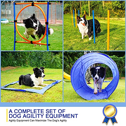 YON.SOU.Dog Agility Training Equipment Set Obstacle Course Training Kit