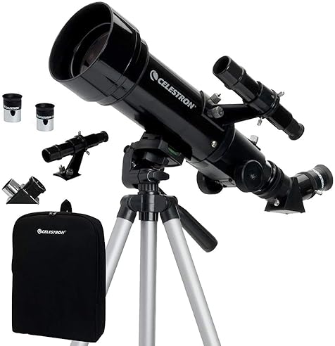 Automotive - Celestron Travel Scope 70 Portable Refractor Telescope – 70mm Aperture, Fully-Coated Glass Optics – Includes Tripod, Backpack & Software – Ideal for Beginners & Travel