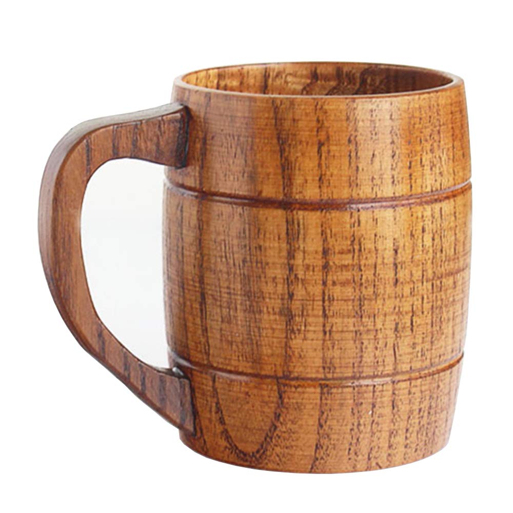 Wooden Beer Mugs with Handle Craft Beer Glasses Wine/Milk/ Coffee/Tea Cup eBay