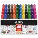 Arteza Dry Erase Markers, White Board Pens, 12 Colors, Multicolor, Set of 48