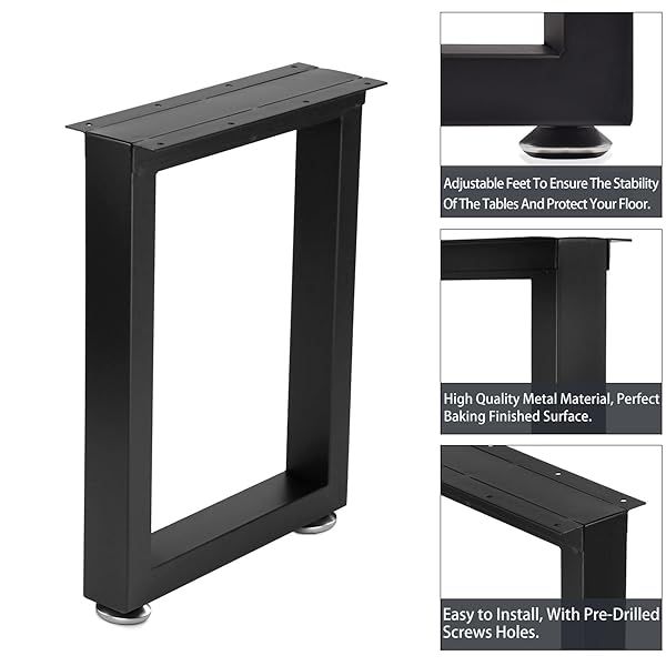 TAELAKENI 22 INCH METAL COFFEE TABLE LEGS BENCH LEGS, DOUBLE TRIANGLE