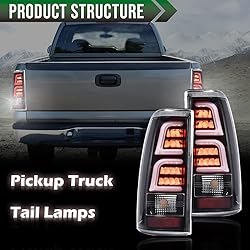 GRAND ORANGE LED Tube Tail Lights Compatible with