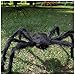 TissueDeep 59 Inch 150cm Giant Huge Black Spider Decorations, Halloween Outdoor Large Size Realistic Fake Hairy Spider Props Decor for Halloween Party, Patio Big Spiderweb Decorations