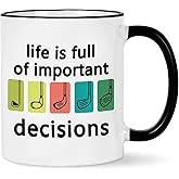 Jmugmt Golf Gifts for Men, Gifts for Golfers, Life is Full of Important Decisions Golf Mug, Funny Christmas Golfers Gift for Dad Uncle Friends 11OZ Black Handle