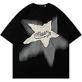 Y2K 90s Vintage Oversized T Shirts Star Graphic Tees Y2k Casual Unisex Streetwear Grunge Aesthetic Tops Clothes