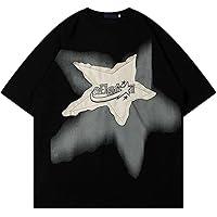 Ponitrack Y2K 90s Vintage Oversize Shirts Graphic Tees Mens Womens