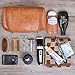 VASKER Travel Toiletry Bag Leather Dopp Kit Hanging Toiletry Organizer Makeup Bag Waterproof Portable Bathroom Cosmetic Bag Business Gift for Men