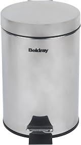 Beldray Small Round Stainless Steel Pedal Bin 3L Soft Close With Inner Bucket view 1