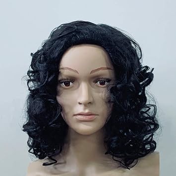 Amazon Com Bluespace Wigs For Men Short Fluffy Curly Black Hair
