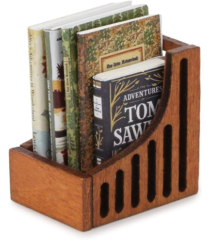cobee Lot de 12 mini livres pour maison de poupée, accessoires de décoration pour maison de poupée, chambre à coucher, bibliothèque 1:12