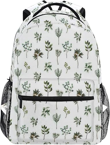 Amazon Gukisala リュックサック さまざまな葉とプランテーション自然のイラスト バックパック 男女兼用 アウトドア旅行バッグ オシャレ 可愛い 通勤 通学用 軽量 高校生 Gukisala レディース