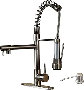 Votamuta Commercial Style Single Handle Pull Down Kitchen ...