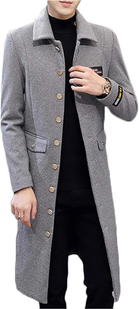 Amazon グードコ コート メンズ ラシャコート 長袖 ロングコート チェスターコート 膝下 ビジネス 紳士コート 暖かい ボタン 防寒 細身 おしゃれ ファッション コート ジャケット 通販