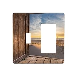 Sun Beach Grass Ocean Landscape 2 Gang Light Switch
