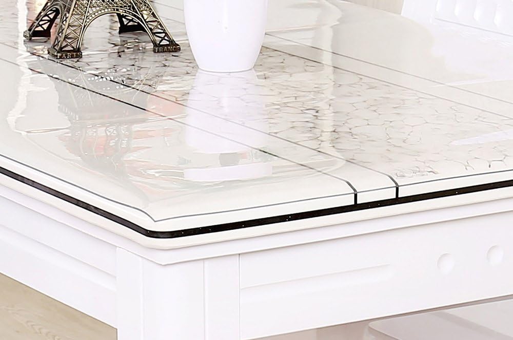 PVC TABLECLOTH TABLE PROTECTOR Oilcloth by the Metre Table Tolerance Film Protection Cover Transparent Size 90 cm, Size 200 cm