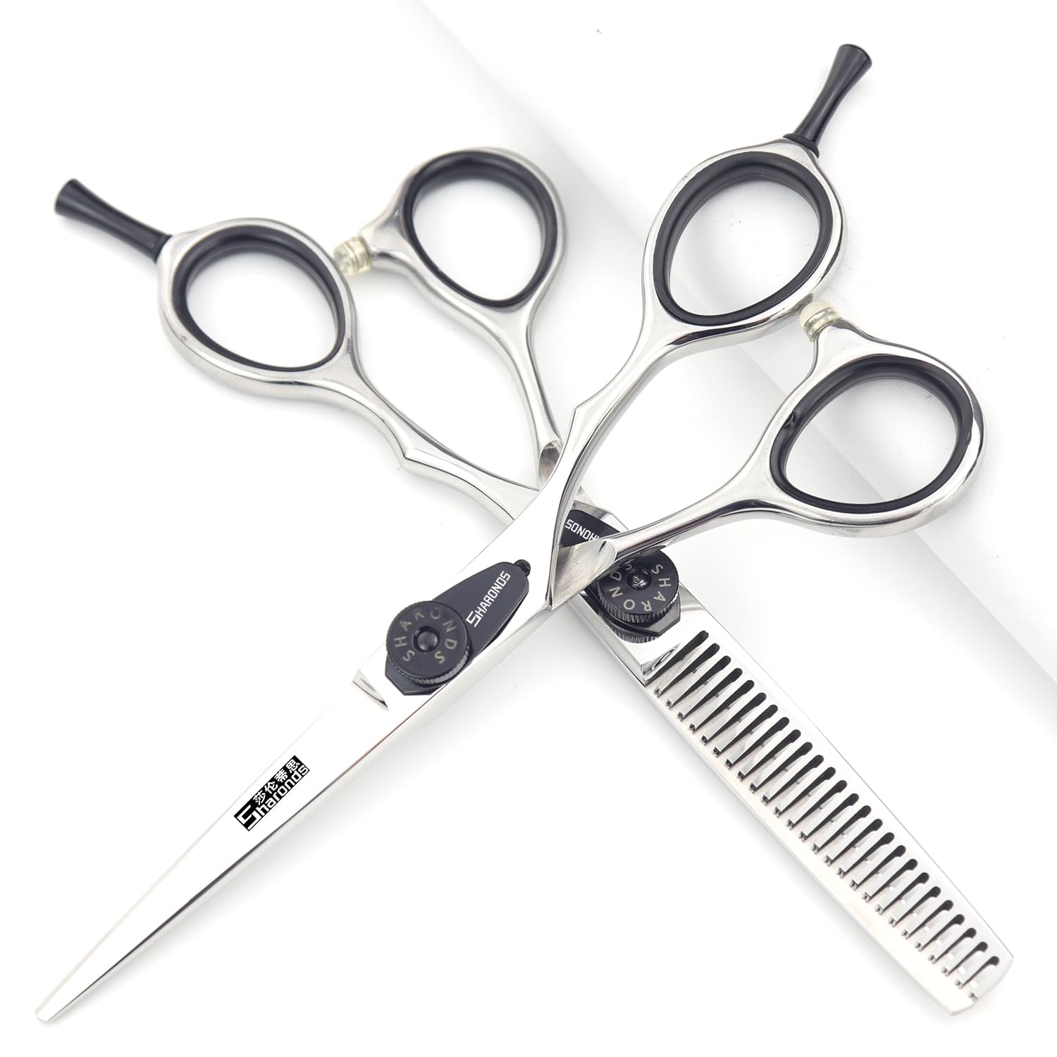 6-inch Japanese 440C Laser Hair Salon Professional Sparse Hair Cutting Set(6 inch -2pc-A)