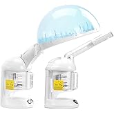 2 in 1 Hair Steamer & Facial Steamer - Hair Steamer for Black Hair，Facial Steamers Home Facial Spa with 360° Rotating Sprayer，Deeply Moisturizes Hair/Face for Home，Salon，Sap