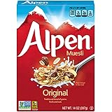 Alpen Original Muesli, Swiss Style Muesli Cereal, Whole Grain, Non-GMO Project Verified, Heart Healthy, Kosher, Vegan, 14 Oz 