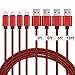 Micro USB Cable, 4-Pack 3ft / 6ft / 6ft / 10ft Nylon Braided Android Charger USB to Micro USB Charging Cable for Android, Sumsung, Nexus, LG, Sony, Xbox, PS4 and More By Trippix (Red)