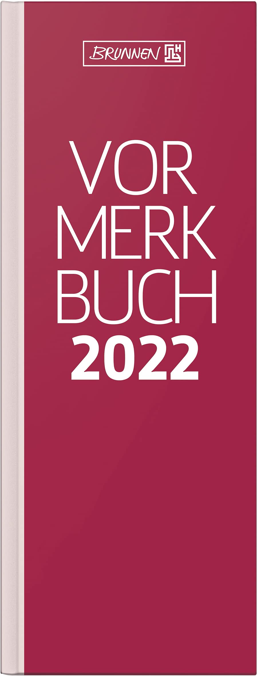BRUNNEN 1078502202 Desktop Calendar/Preventer Book Model 785, 1 Page = 1 Day, 11.0 x 29.7 cm, Ceiling Band, Red, Calendar 2022