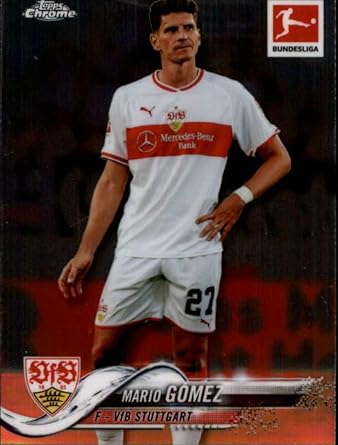 Amazon Com 2018 19 Topps Chrome Bundesliga 63 Mario Gomez Vfb Stuttgart Official Soccer Futbol Trading Card Collectibles Fine Art