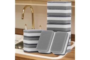 Scrub Sponges,Kitchen Dishwashing Sponge,Odor-Free Scouring Pad, Non-Scratch Sponge Wipes Suitable for Dishes Pots Travel Apa