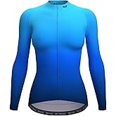 Wulibike Cycling Jersey Women Long Sleeve,Bicycle Biking Bike Shirts for Women with Pockets