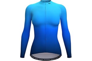 Wulibike Cycling Jersey Women Long Sleeve,Bicycle Biking Bike Shirts for Women with Pockets
