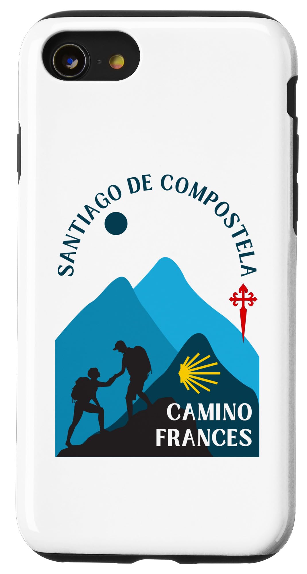 iPhone SE (2020) / 7 / 8 Camino Frances Couple Pilgrims Santiago Compostela Case