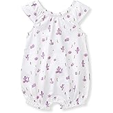 Burt's Bees Baby baby-girls Bubble Romper, 100% Organic Cotton One-piece Bubble Shortall and Layette Set Girl Outfit