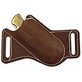 Pocket Knife Sheath for 5 inch, Knife Holder for Belt, Belt Knife Sheath, EDC Multitool Holster, Portable Folding Bulk Knives Pouch for Outdoor, Premium Handwork Gift for Men