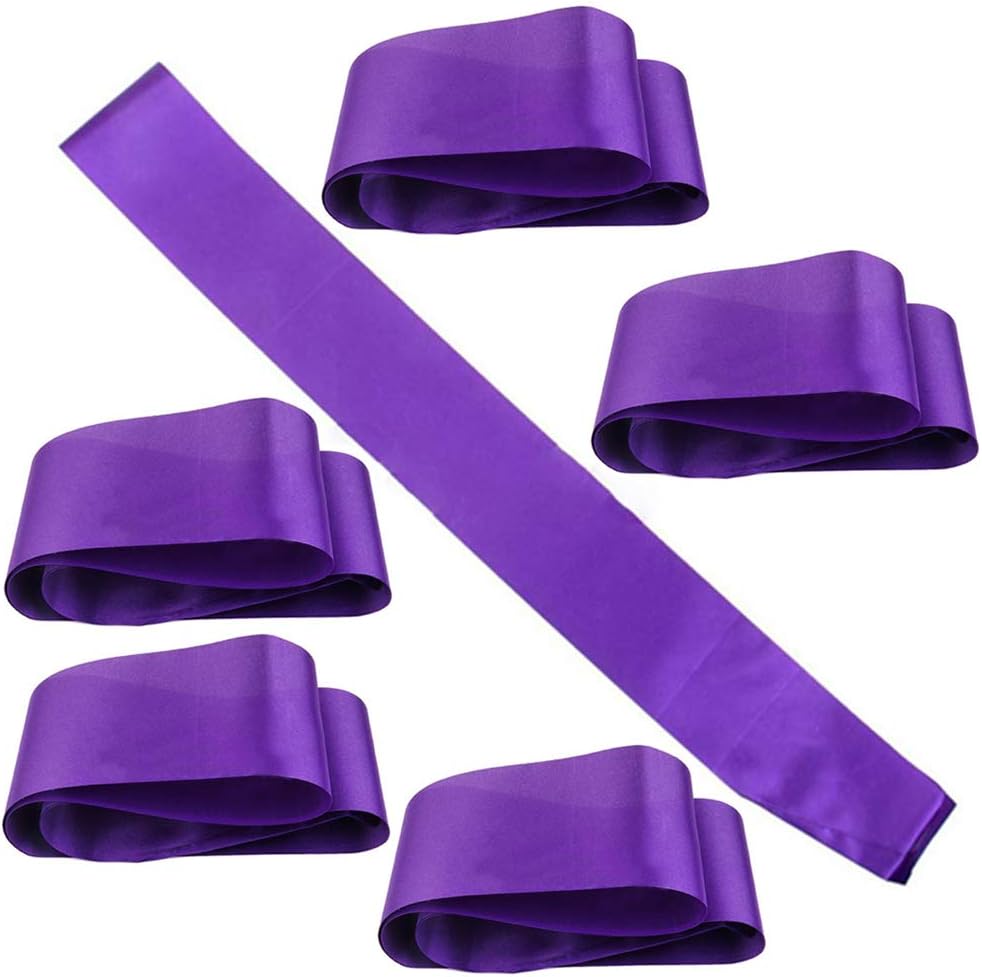 6 Pieces Blank Satin Sashes Wedding Sash Plain Sashes