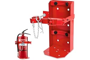 GEKUFA Fire Extinguisher Mount for 5 lb & 10 lb Extinguishers– Heavy-Duty ST12 Steel Wall Bracket, Rust-Resistant Powder-Coated Finish, Adjustable Straps, Replaces Amerex 809, Ideal for Home, School, Garage