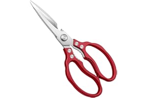 AWinjoy Kitchen Scissors, Heavy Duty Sharp Kitchen Shears Dishwasher Safe,Red Kitchen Accessories Cooking Shears for Kitchen 